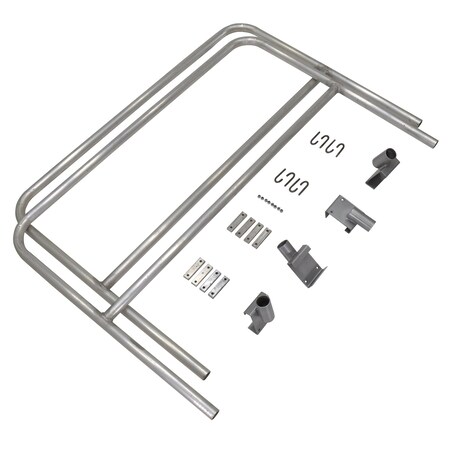 Vestil Alum Walk Ramp Rail Retro Fit 7 Ft, PK2 AWR-HR-7-RF